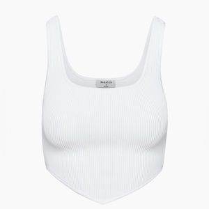 Aritzia Babaton Sculpt Squareneck Point Tank in White XS